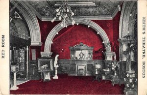 Boston Massachusetts Keith's Theatre Red Room Vintage Postcard AA29454