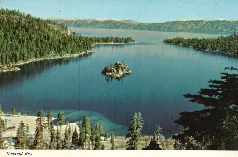 Postcard Emerald Bay On Lake Tahoe High Sierras Big Water California-Nevada