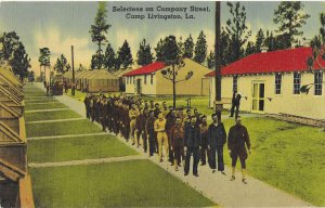 Military Selectees on Company Street Camp Livingston Louisiana