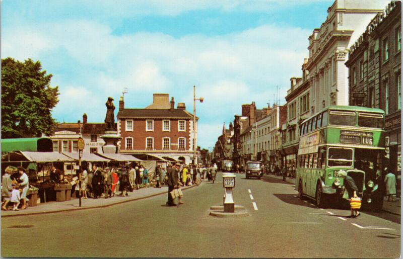 High Street Bedford England UK UNUSED Vintage Postcard D96