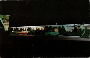 Blue Dolphi Court Motel St. Augustine Beach FL Hwy A1A Vintage Postcard B52