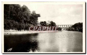 Old Postcard Morlaix La Riviere and Viaduct
