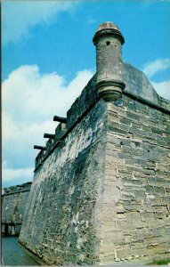 Vtg 1950s Fort Castillo de San Marcos St Augustine Florida FL Unused Postcard