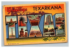 Vintage 1948 Postcard Greetings From Texarkana Texas - City Landscape Views