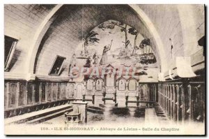 Old Postcard Ile St Honorat Abbaye De Lerins Hall Of Chapter