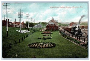 1906 Grand Trunk Railway Station Hamilton Ontario Canada Antique Postcard 