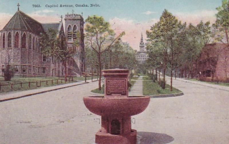 Nebraska Omaha Capitol Avenue West From 17th Street 1911