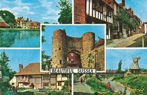 Sussex England Multi View Postcard 2T7-151 