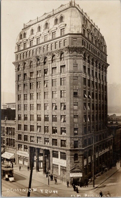 Dominion Trust Building Vancouver BC British Columbia Real Photo Postcard G17