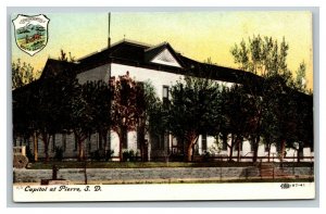 Vintage 1910 Postcard Capitol Building and State Seal Pierre South Dakota