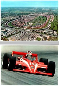 2~4X6 Postcards Indiana INDIANAPOLIS MOTOR SPEEDWAY & INDY 500 Driver A.J. FOYT