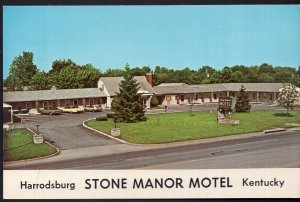 Kentucky HARRODSBURG Stone Manor Motel, US127 - South City Limits - Chrome