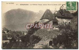 Old Postcard Albertville Le Chateau Rouge former Senate Savoy