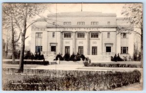 1930's MASONIC TEMPLE ELIZABETH NEW JERSEY NJ VINTAGE MAYROSE POSTCARD