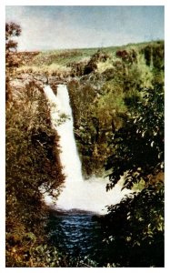 Rainbow Falls where rainbows form on the mist near Hilo Hawaii Postcard