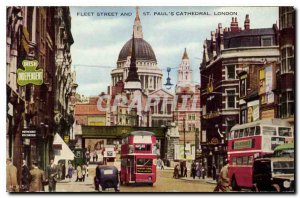 Postcard Old Fleet Street and St Paul's Cathedral London