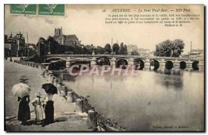 Old Postcard Auxerre Le Pont Paul Bert