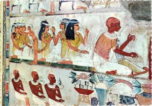 CPM EGYPTE Luxor-Tombs of Nobles: Mural painting in the tomb of Nakht (343985)