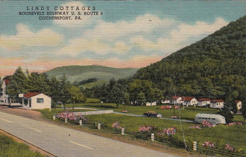 Postcard Lindy Cottages Coudersport PA