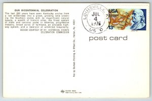 Kentucky Bicentennial  July 4th  1976    Postcard