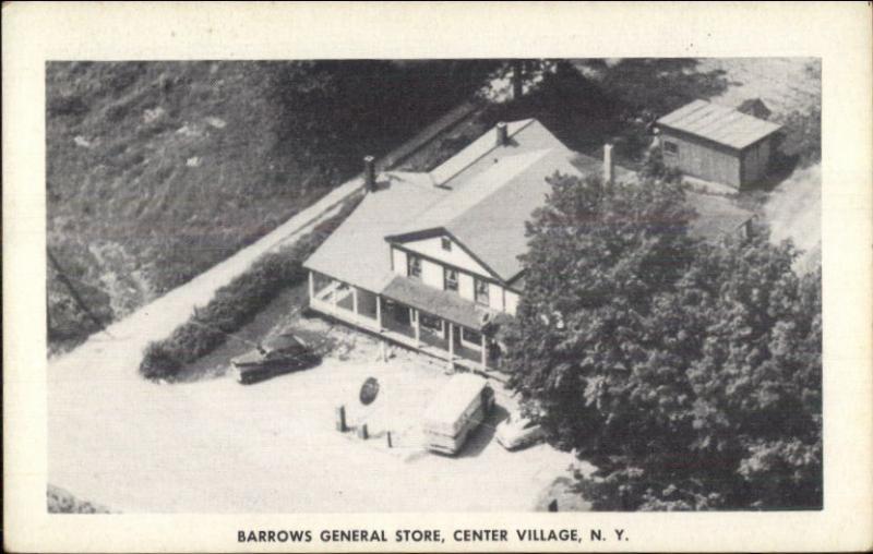 Center Village NY Aerial View of Barrows General Store Postcard