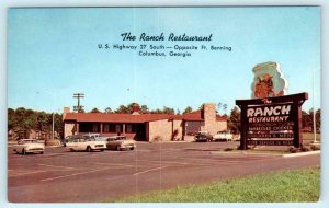 COLUMBUS, Georgia GA ~ Roadside CRANCH RESTAURANT  ca 1950s Cars Postcard