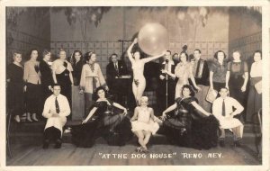 RPPC Dog House RENO, NV Casino Dance Hall Showgirls c1930s Vintage Postcard