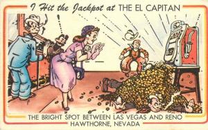 1957 Hawthorne Nevada El Capitan Casino Jackpot Comic Gambling Humor