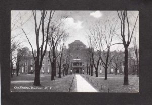 NY City Hospital Rochester New York Postcard Black & White PC