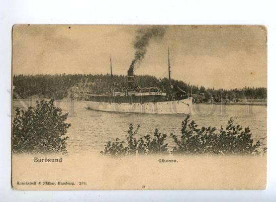 161181 Finland BAROSUND Oihonna Ship Vintage postcard