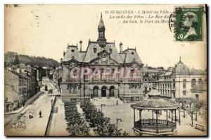 Old Postcard The City of Suresnes Hotel La Salle des Fetes