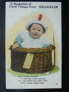 Isle of Wight SHANKLIN NOVELTY 10 Image PULL-OUT c1919 Postcard by Valentine