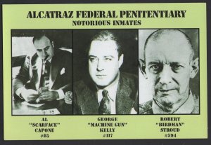 Alcatraz Federal Penitentiary Notorious Inmates Capone, Kelly, Stoud Cont'l