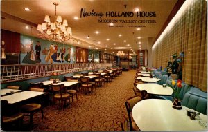 Newberrys Holland House Cafeteria Coffee Shop San Diego CA California Postcard