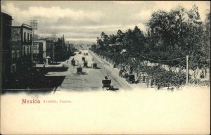 MEXICO Avenida Juares OLD CARS c1905 Postcard 
