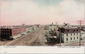 Portage La Prairie Manitoba MB Looking East Birdseye Unused Warwick Postcard G99