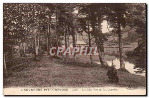 Old Postcard Auvergne The beautiful shores of Lake Chambon