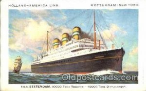 Holland - American Cruise Lines<br><br>TSS Statendam postcard pos...