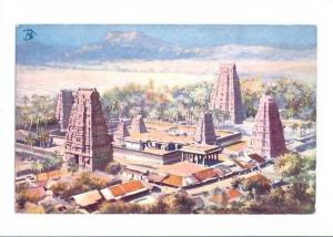 LP31  India,   Madras, Temple at Trivalur, vintage postcard,