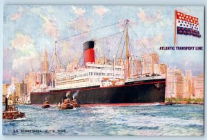 London England Postcard 1787 S.S Minnetonka Atlantic Transport Line c1940's