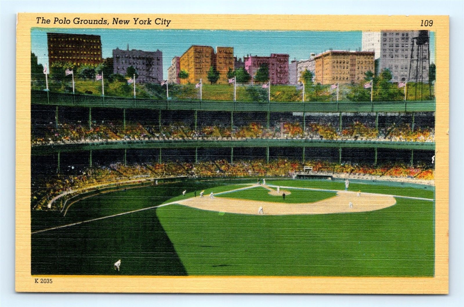 Polo Grounds New York GIANTS Baseball Stadium 155th Street Eight Avenue  Postcard