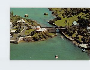 Postcard The world's smallest drawbridge, Bermuda, British Overseas Territory