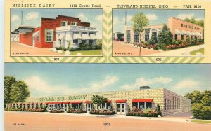 Postcard 1940s Ohio Cleveland Heights advertising Hillside Dairy OH24-276