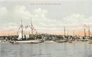 Boothbay Harbor Maine Boston Yacht Club C-1910 Postcard 12667
