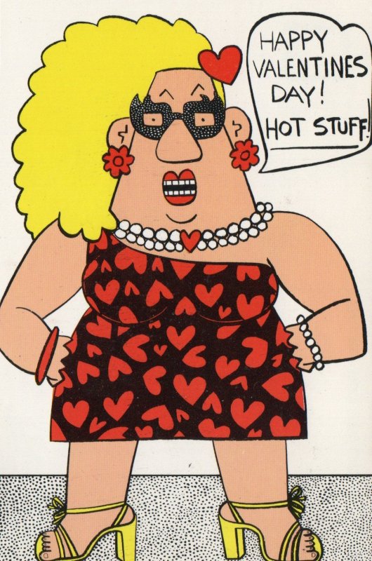 Happy Valentines Day Hot Stuff! 1983 LGBTQ Pop Art by Joel Resnicoff