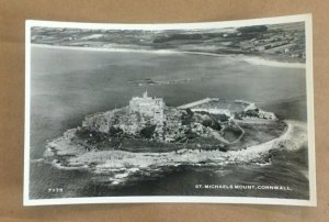 REAL PHOTO PC- UNUSED - AIR VIEW, ST. MICHAELS MOUNT, CORNWALL, ENGLAND