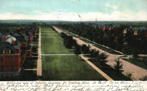 Vintage Postcard 1906 Bird's Eye View Infantry Quarters Ft. Snelling Minnesota