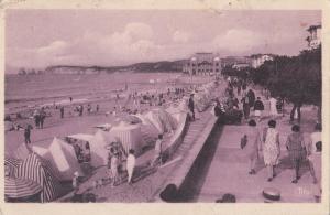 B80427 hendaye france vue d ensemble de la plage front/back image