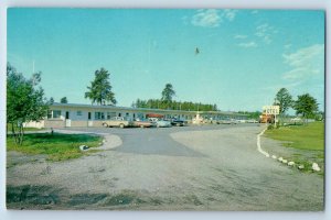 Ignace Ontario Canada Postcard View of Parking at Hi-Way Motel c1950's