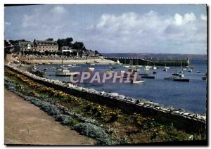 Postcard Modern Brittany Colored Locquirec Vue Generale On The Harbor Boat